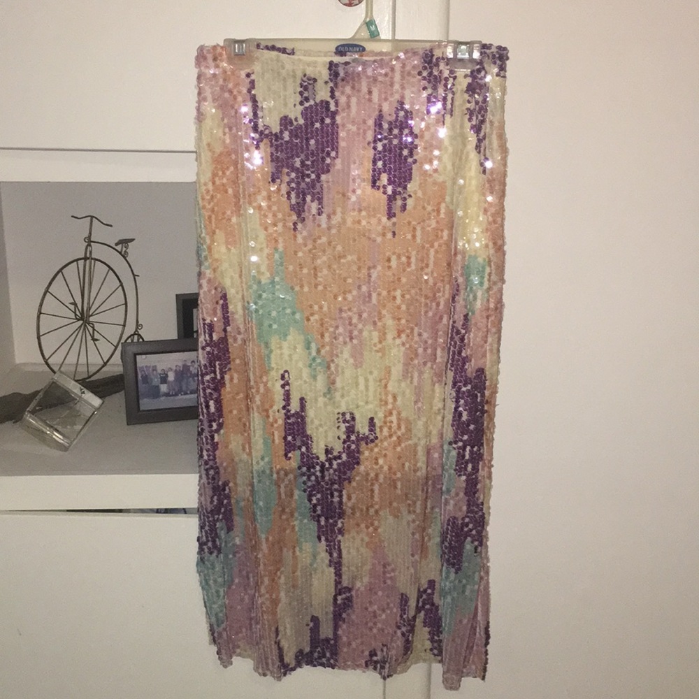 Zara Sequined multicolored skirt NWT